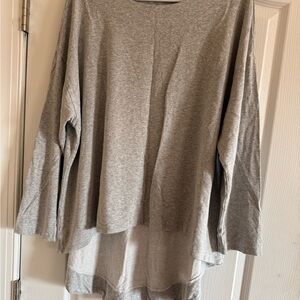 bryn Walker Heather Gray Long Sleeve Tunic